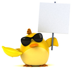 Yellow bird - 3D Illustration