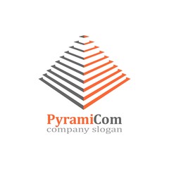 Abstract Pyramid Logo Template. Progress Business Symbol