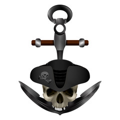 Jolly Roger Pirate anchor