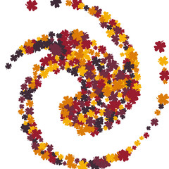 Vector Confetti Background Pattern. Element of design. Clover leaves on a white background