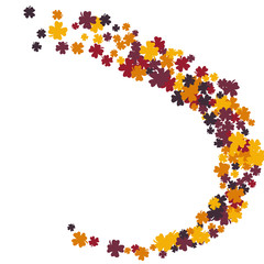 Vector Confetti Background Pattern. Element of design. Clover leaves on a white background