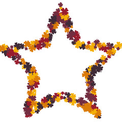 Vector Confetti Background Pattern. Element of design. Clover leaves on a white background