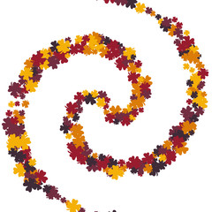 Vector Confetti Background Pattern. Element of design. Clover leaves on a white background