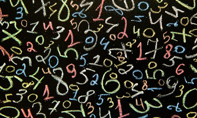Background of numbers. from zero to nine. Background with numbers. Numbers texture
