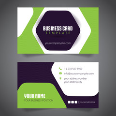 Business Card Simple Minimalis. Vector Template.