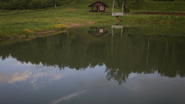 Fantastic foggy morning on a small fishing pond