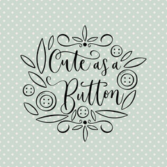 Cute Valentine's day lettering composition.