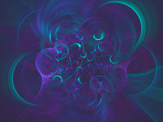 Teal and purple swirls abstract background