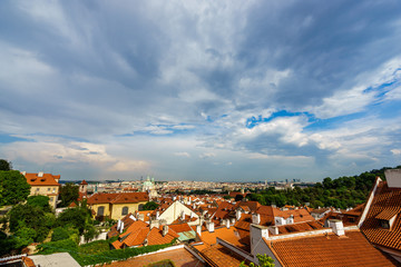 Fototapeta na wymiar panorama of Prague in Czech Republic