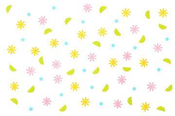 Flower pattern paper cut on white background - isolated