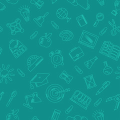 blue school seamless pattern