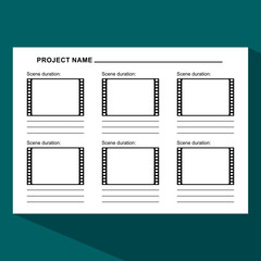 Fototapeta premium storyboard template dark