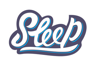 Sleep text lettering typography