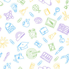 white school seamless pattern