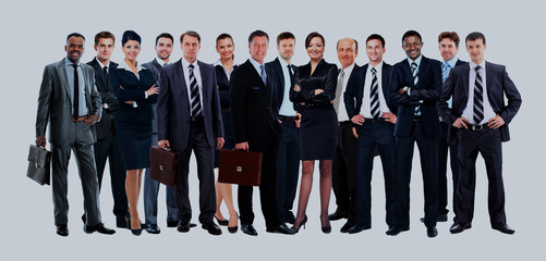 Obraz premium Large group of people full length isolated on white