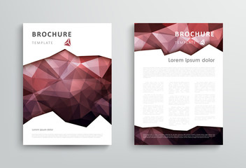 Abstract triangular brochure design template