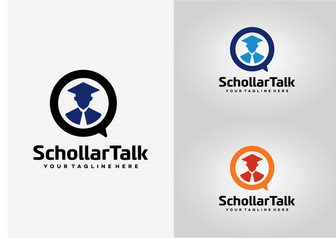 Student Talk Logo Template Design Vector, Emblem, Design Concept, Creative Symbol, Icon