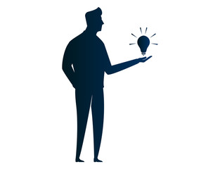 business illustration businessman have idea