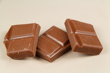 Morceaux de chocolat au lait