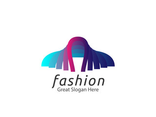 abstract tailor suit fashion logo concept vector illustration