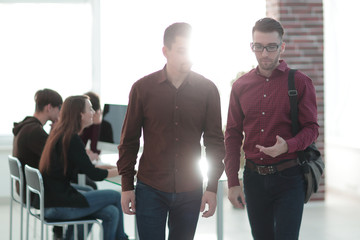 blurred image of a staff in the office