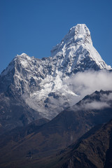 Fototapeta na wymiar Ama Dablam mountain peak in Everest region, Nepal