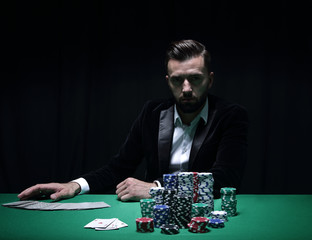 Player at the Poker table.
