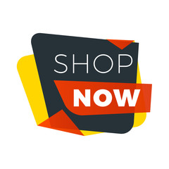 Sale bunner template. Vector design element for your promotion. Red, yellow and black color theme. Rounded speech bubble