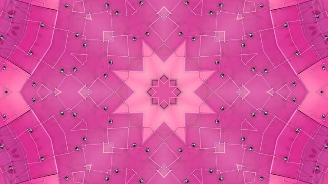 Abstract waving 3D red polygonal grid or mesh of pulsating geometric objects. Use as abstract cyberspace. Geometric vibrating environment or pulsating low poly background. V6