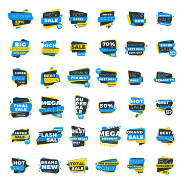 Set of sale bunner templates. Vector design elements for your promotion
