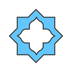 Islamic star color icon