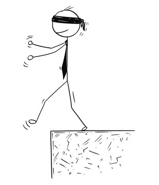 Stickman Illustration Children Playing Blindfolded Game Stock