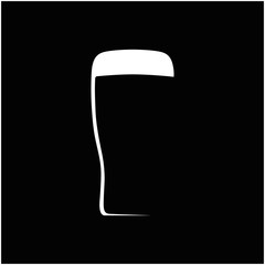 Beer glass silhouette