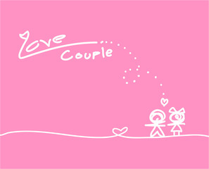 love Collection on white background, vector illustration.