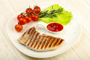 Grilled port steak