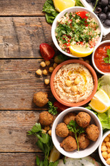 selection of lebanese food