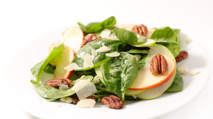 spinach salad with pecan and apple