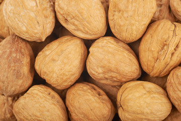 Surface coated with walnuts