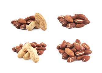 Pile of peanuts isolated