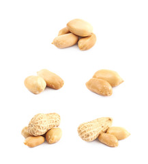 Pile of peanuts isolated