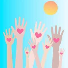 Obraz premium Hands and heart donation donor concept4