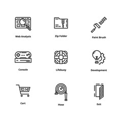 High quality line icons. Thin line icons for user interface and web