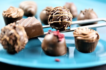 An concept Image of some chocolates pralines