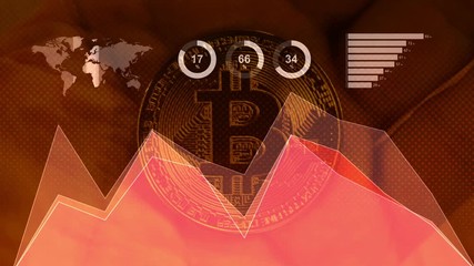Bitcoin infographics, animated charts and diagrams for BTC cryptocurrency value - Powered by Adobe