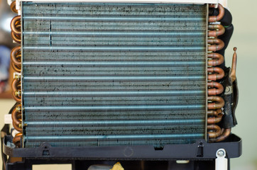 Fototapeta premium dirty radiator dehumidifier maintance