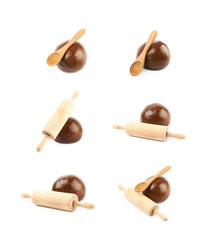 Cookie dough ball isolated