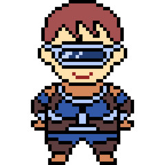 Fototapeta premium vector pixel art future man