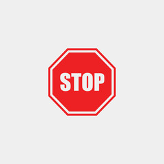 Stop sign flat vector design
