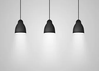 Fotobehang Realistic pendant lamps © eMIL'