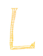 Single hand drawn letter isolated